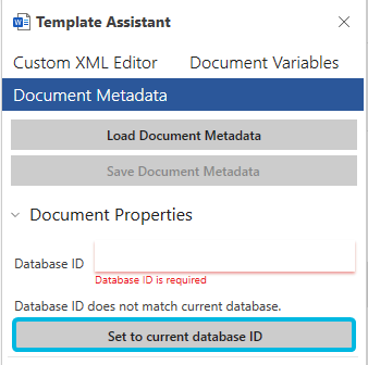 Button Set to current database ID