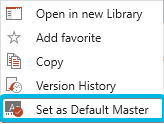 Option Set as Default Master