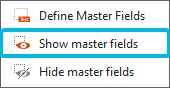 Option Show master fields