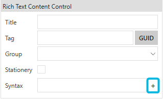 Insert Syntax Elements