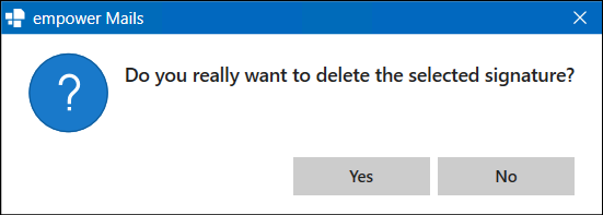 Deletion Dialog Box