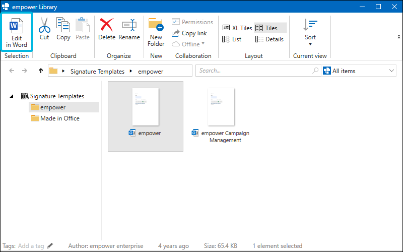 Button Edit in Word