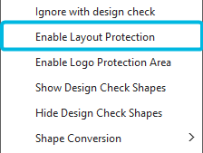 Option Enable Layout Protection