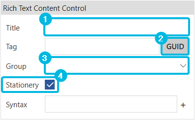 Rich Text Content Control Fields