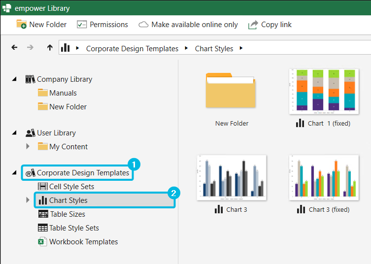 Section Corporate Design Templates – Charts Styles