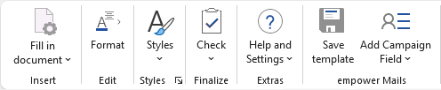 empower® Ribbon in Word