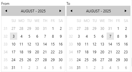 Date Picker in Input Field Duration