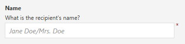 Text Input Question