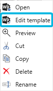 Option Edit Template