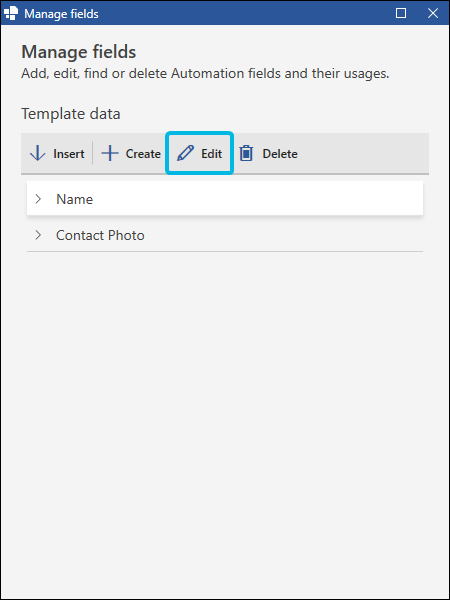 Button Edit for Field