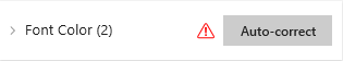 Warning for Manual Correction