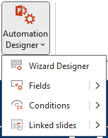 Options under Automation Designer