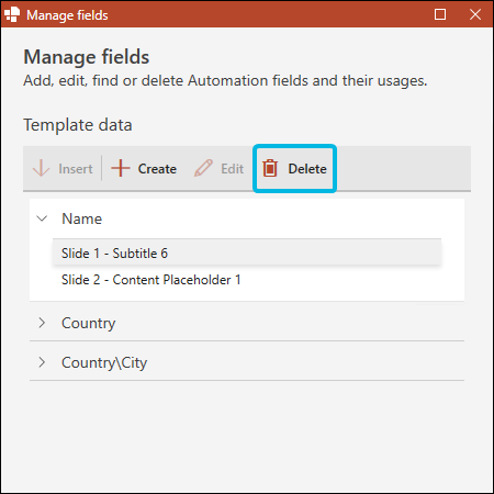 Delete Single Field Occurrence