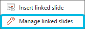 Option Manage linked slides