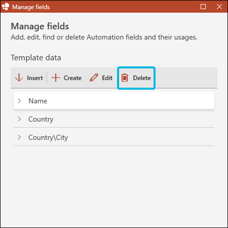 Delete Entire Field Entry