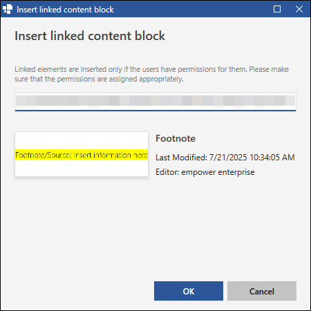 Insert Linked Content Block