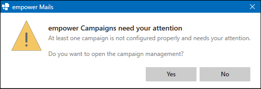 Dialog Box for Deleted Campaign Image