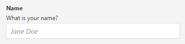 Text Input Question