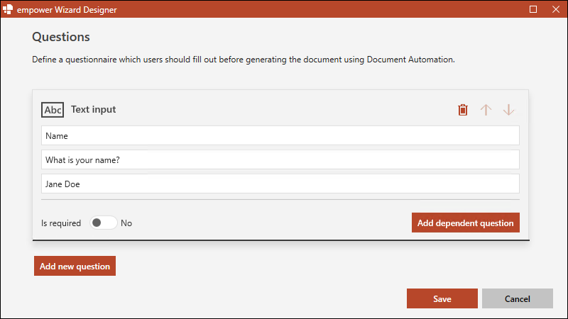 Text Input Question
