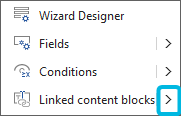 Open Options for Linked Content Blocks