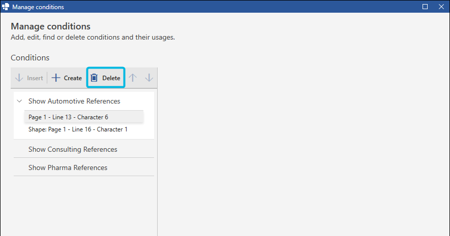 Delete Single Condition Occurrence