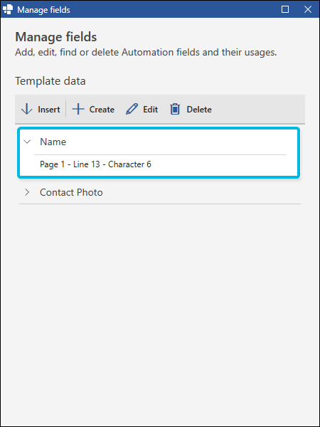 Expanded Field Entry