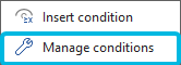 Option Manage conditions