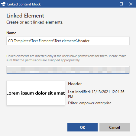 Link New Content Block