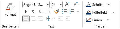Gruppen Text und Farben in PowerPoint