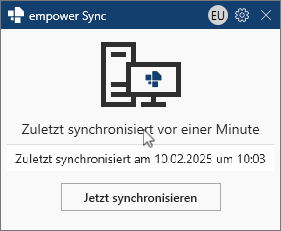 Mouse-Over für Zuletzt synchronisiert