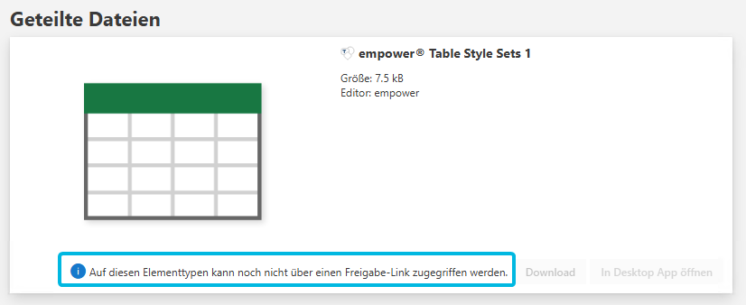 Hinweis im Browser