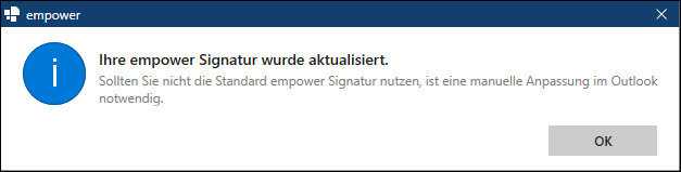 Dialogfenster für Signatur-Updates