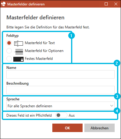 Master-Feld definieren