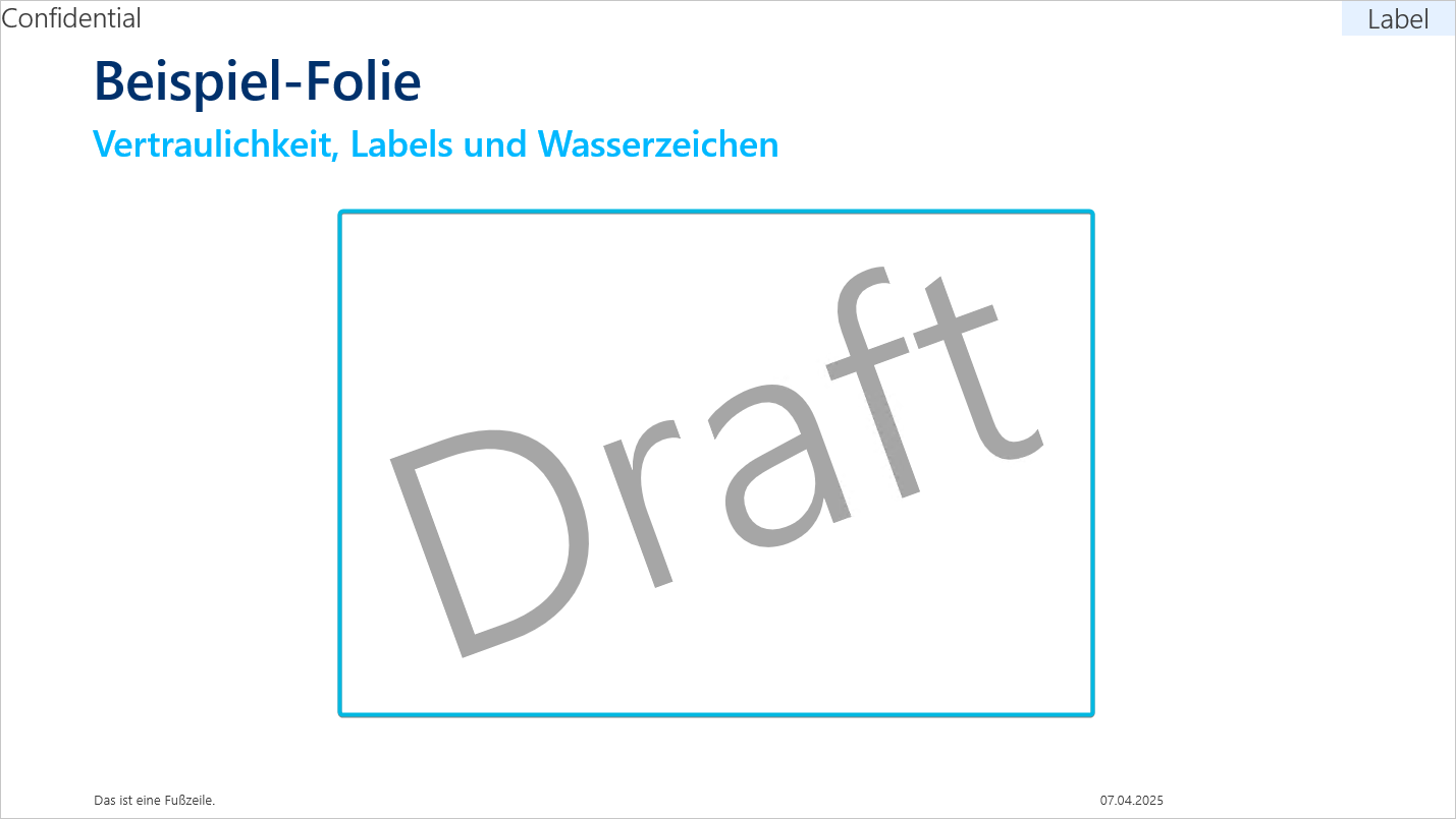 Master-Feld für Wasserzeichen (Beispiel)