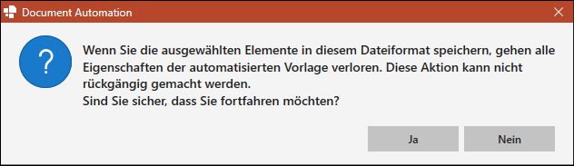 Dialogfenster – Dateiformat