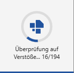Fortschrittsanzeige für Dokumentprüfung