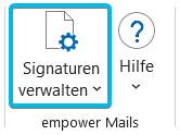 Button Signaturen verwalten
