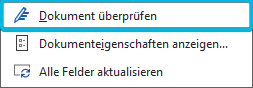 Button Dokument prüfen