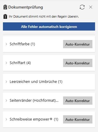 Fehlerliste