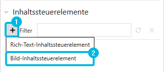 Bild-Inhaltssteuerelement hinzufügen