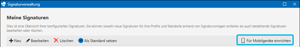 Button Für Mobilgeräte einrichten