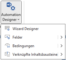 Optionen unter Automation Designer