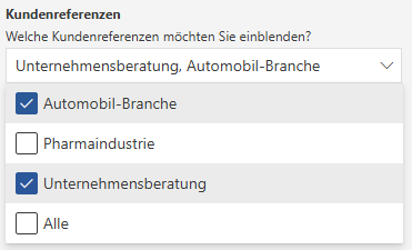 Mehrfachauswahl-Frage