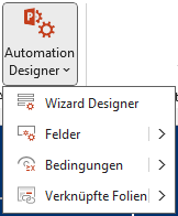 Optionen unter Automation Designer