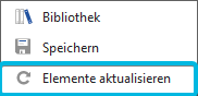 Option Elemente aktualisieren