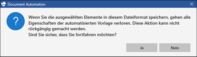 Dialogfenster – Dateiformat