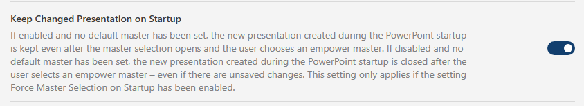 Toggle Button for Changed Presentation
