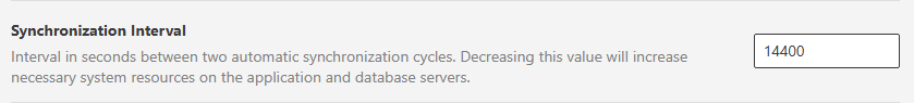 Setting Synchronization Interval