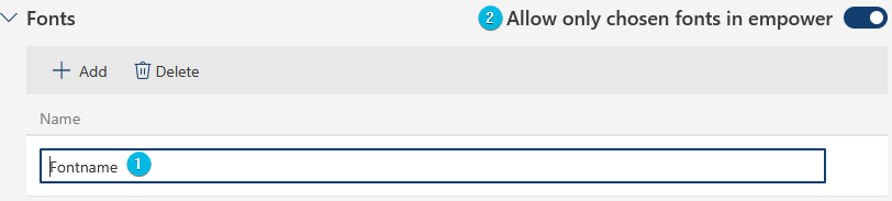 Input Field Font