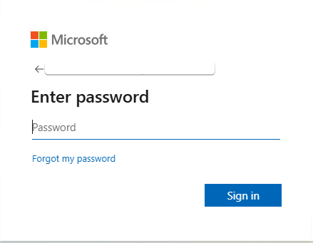 Example Login Window MS Entra ID